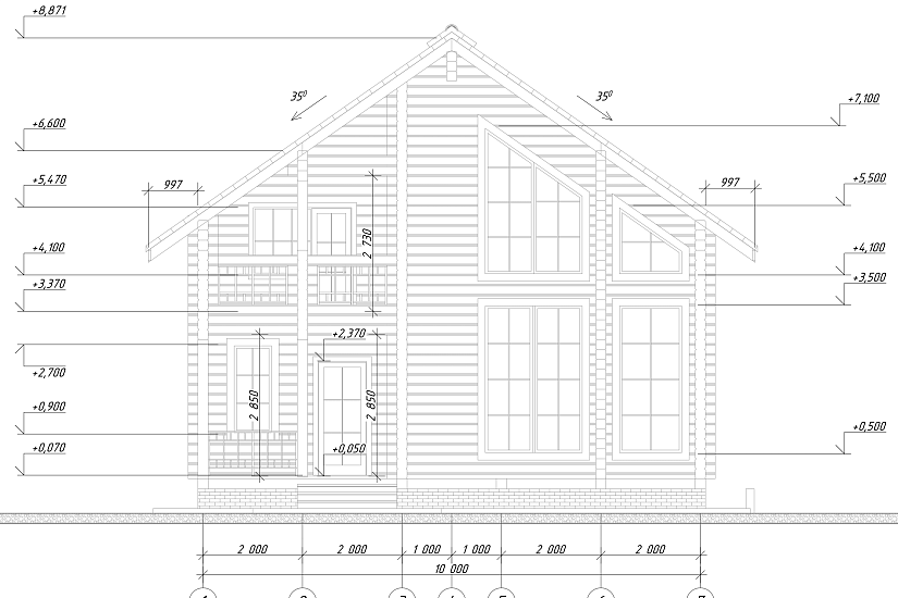 Дом-брус206х206мм-10500х10000мм-1,5эт.-АР-КР