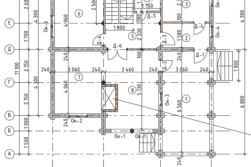 Дом-бревно240мм-10300х11100мм-1,5эт,-АР-КР