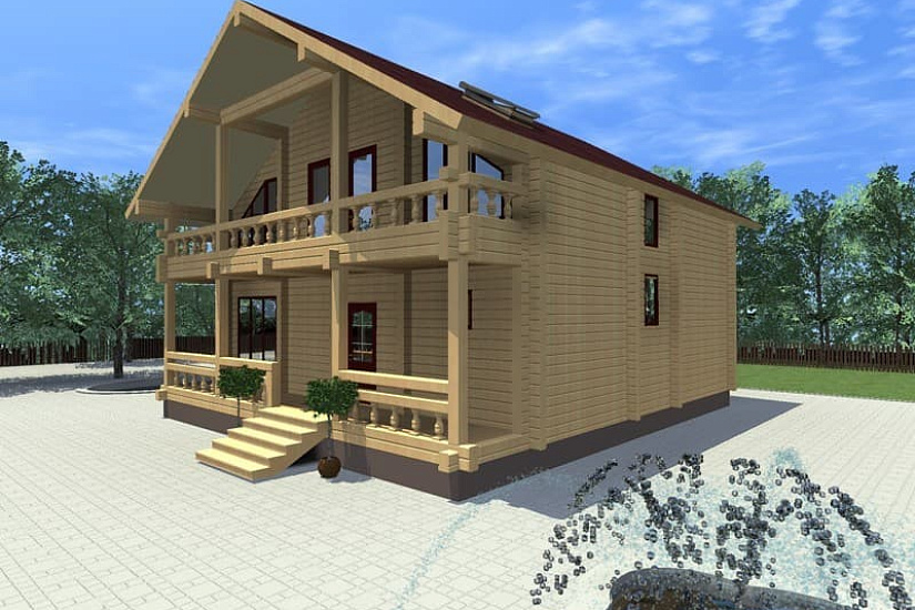 Жилой 2-х эт. дом из бруса Жилой 2-х эт. дом из бруса