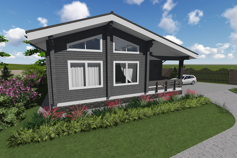 Проект дома из бруса №826