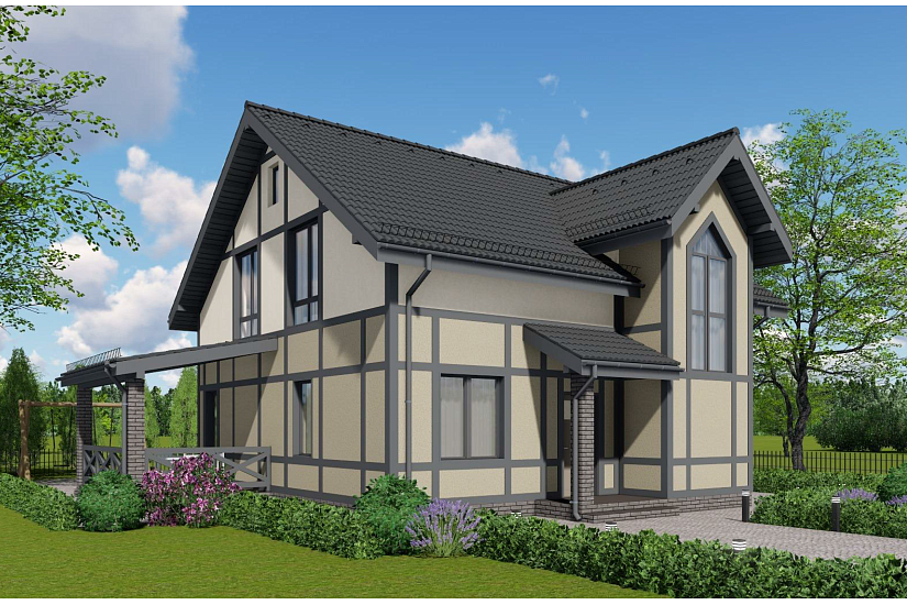 Дом-каркасник200мм-1,5эт-10300х10900-ЭП