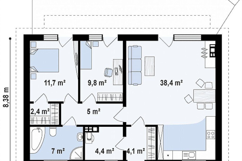 ДОМ ИЗ ГАЗОБЕТОНА ГД-83
