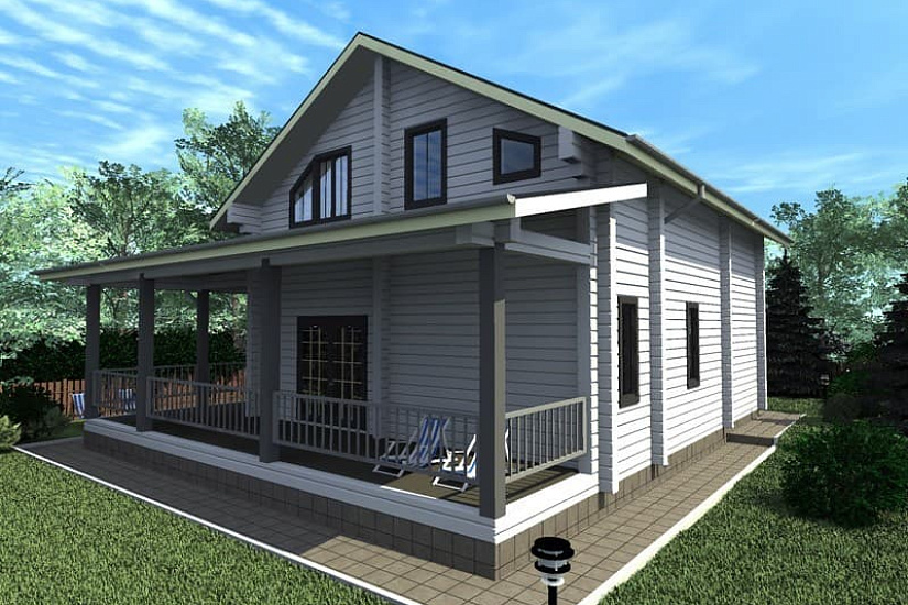 2-х эт. дом из клееного бруса 2