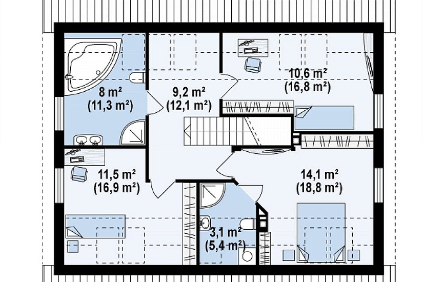 ДОМ ИЗ ГАЗОБЕТОНА ГД-129в