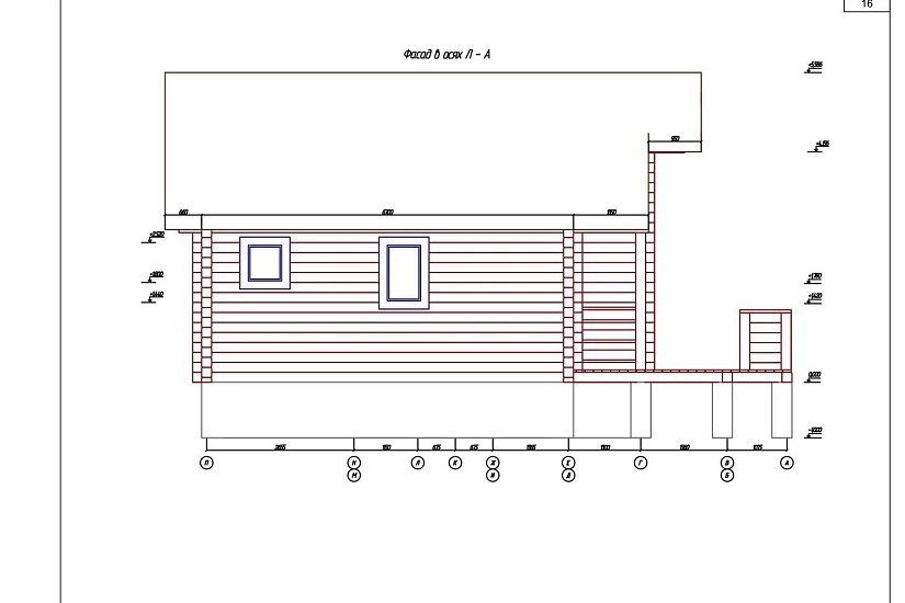 Дом из бруса180 мм-1эт