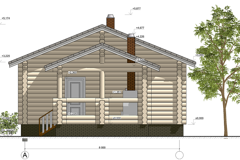 Баня-бревно260мм-13300х8000мм-1эт-АР Баня-бревно260мм-13300х8000мм-1эт-АР