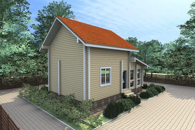 Дачный домик из клееного бруса