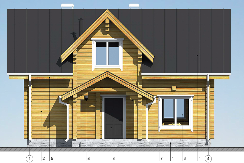 Баня-брус200х200мм-9150х7800мм-1,5эт-АР