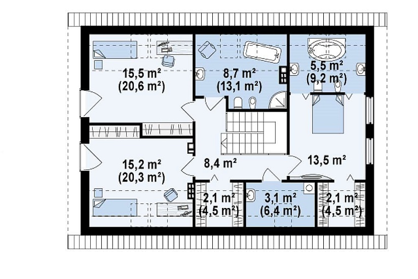 ДОМ ИЗ ГАЗОБЕТОНА ГД-168б