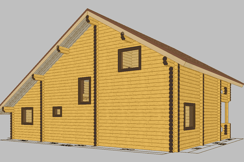 Дом-бревно200мм-14220х10220мм-1,5эт-АР-КР