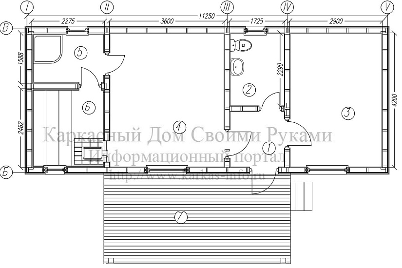 Баня 11,5х4-1эт-каркасник-КД Баня 11,5х4-1эт-каркасник-КД
