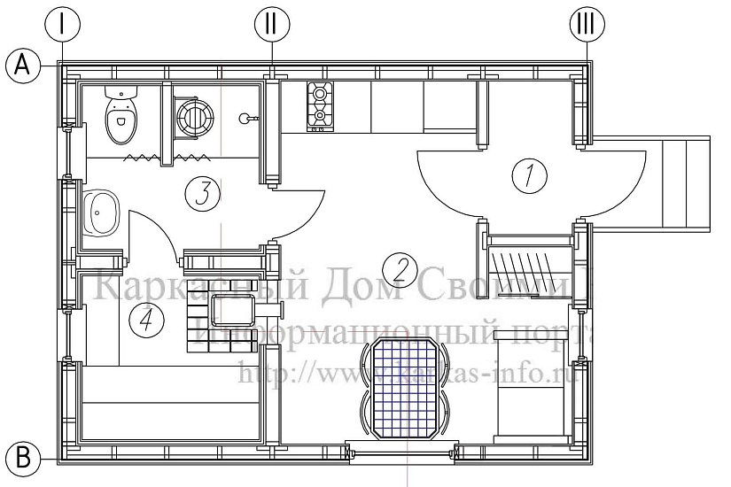 Баня 6х4,5-1эт-каркасник-КД Баня 6х4,5-1эт-каркасник-КД