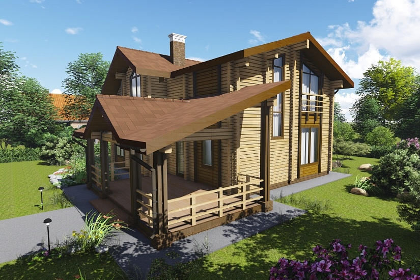 Проект дома из бруса №806
