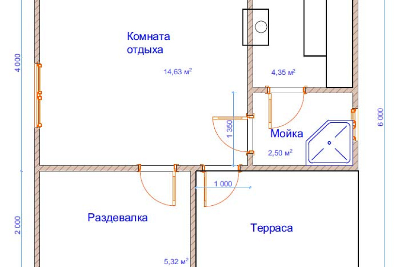 Баня из бруса №13