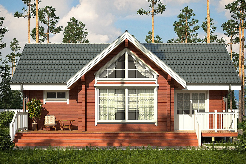 Проект дома из бруса №358