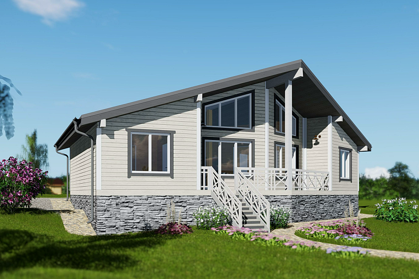 Дом-каркас 200мм-9350х15160мм-1эт-АР