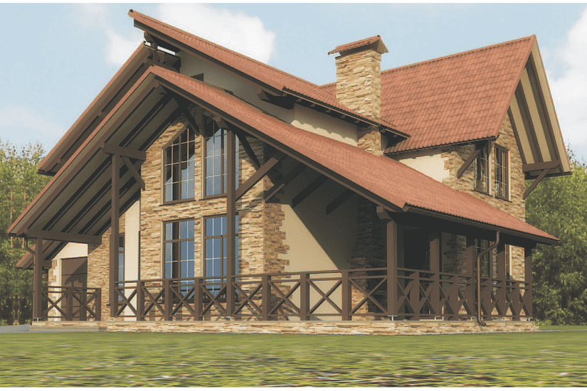 Дом с террассой 17х13-1,5эт-ка Дом с террассой 17х13-1,5эт-ка