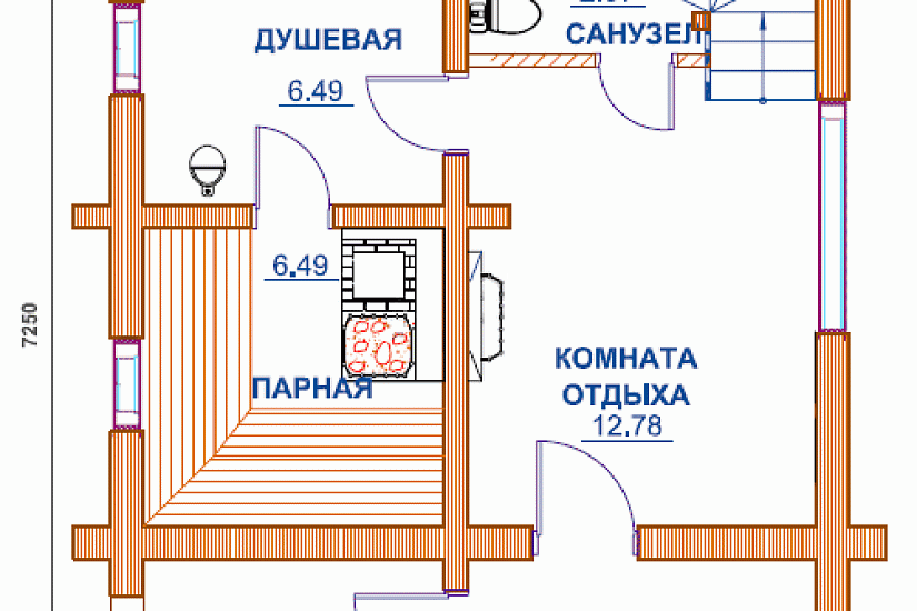 Баня ОЦ - 87 кв.м