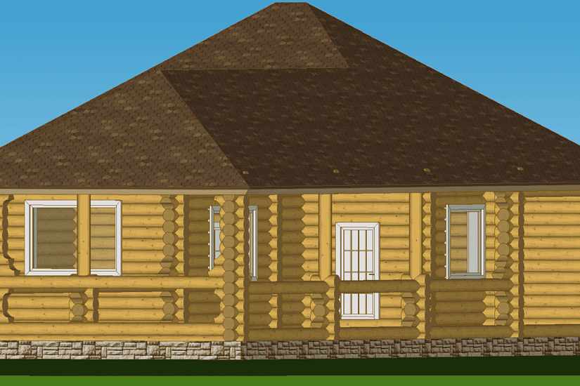 Баня-бревно 260 мм--16780х9520-1 эт-АР-КР Баня-бревно 260 мм--16780х9520-1 эт-АР-КР