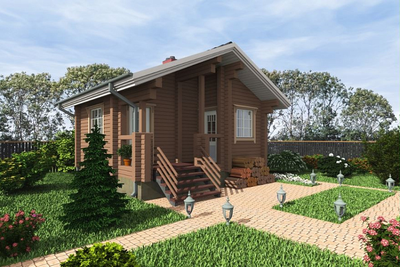 Проект бани из бруса №845