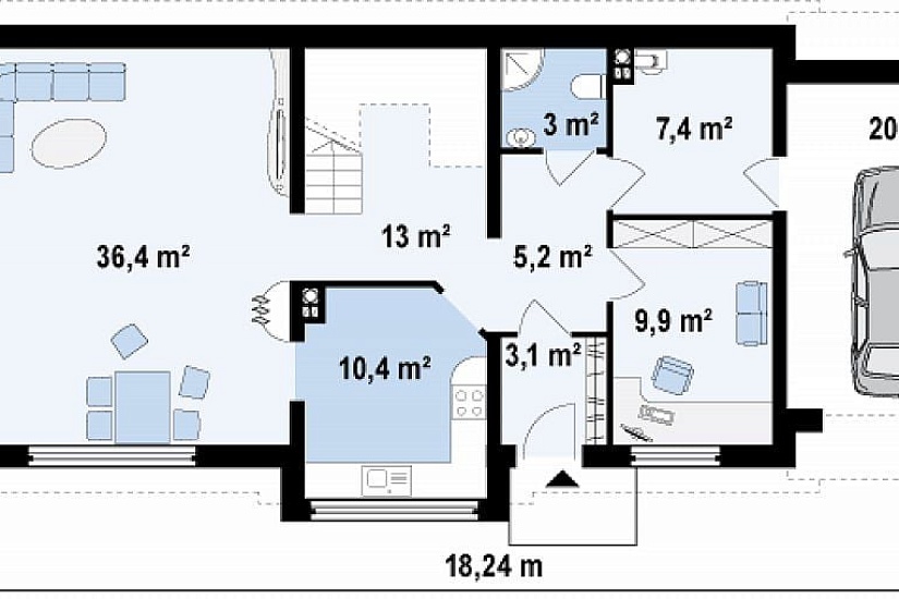 ДОМ ИЗ ГАЗОБЕТОНА ГД-182