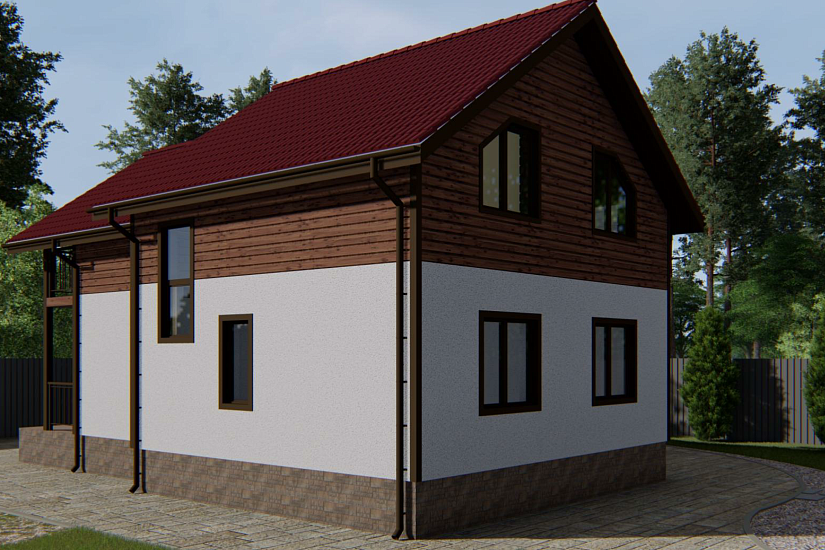 Жилой дом-каркас200мм-12600х7400мм-1,5этажа-АР Жилой дом-каркас200мм-12600х7400мм-1,5этажа-АР