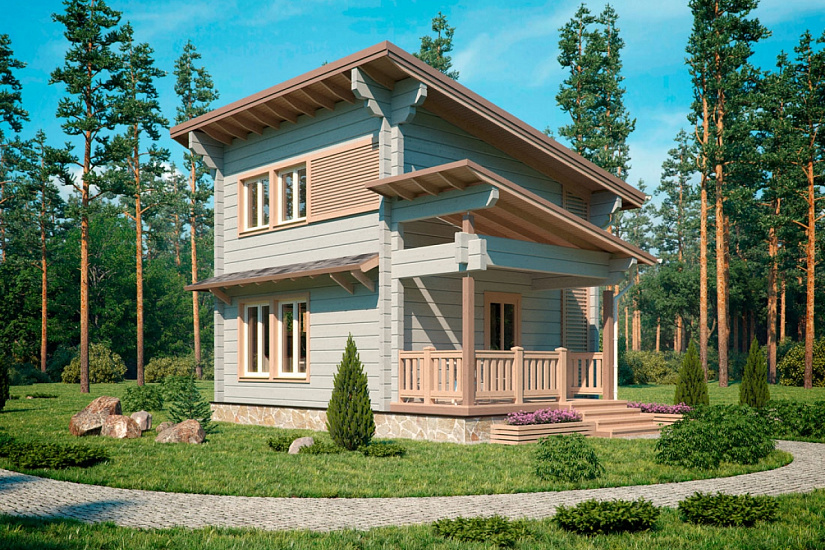 Проект дома из бруса №322 Проект дома из бруса №322