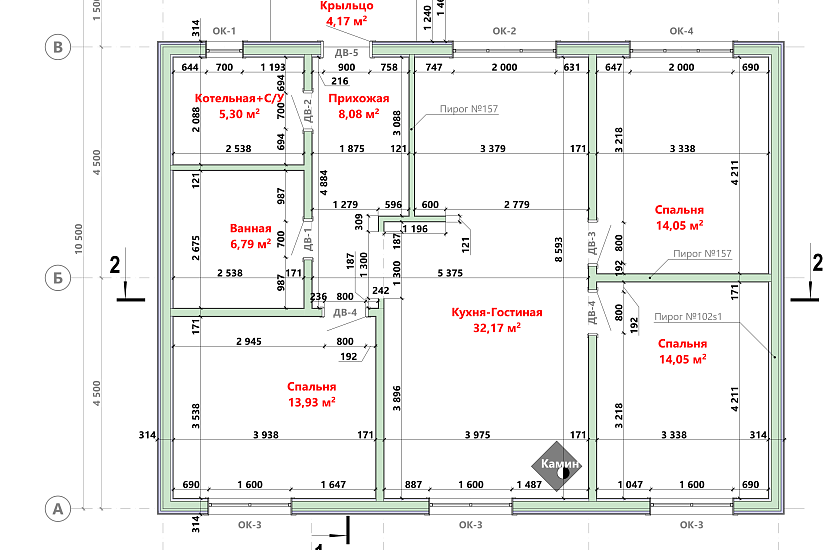 Дом-каркасный315мм-12000х10500мм-АР-КР Дом-каркасный315мм-12000х10500мм-АР-КР