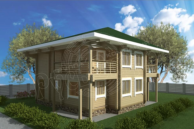 ПРОЕКТ Д-27 ДОМ ИЗ ПРОФИЛИРОВАННОГО БРУСА