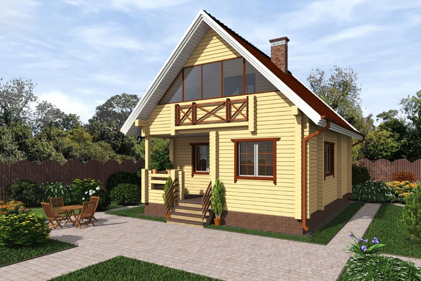 Проект дома из бруса №893 Проект дома из бруса №893