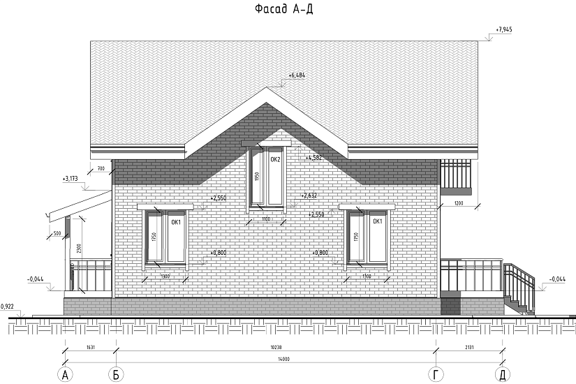 Дом-каркас150мм-7738х14000мм-1,5эт-АР-КР Дом-каркас150мм-7738х14000мм-1,5эт-АР-КР