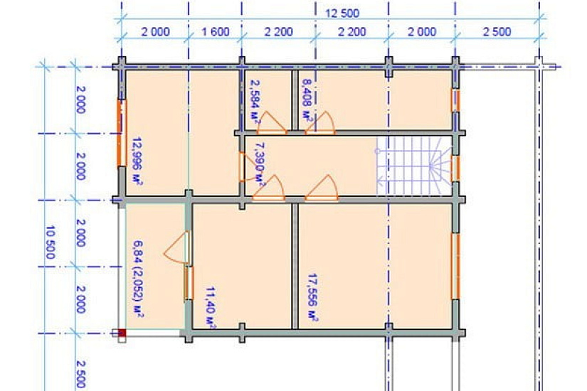 2-х эт. дом из клееного бруса 2