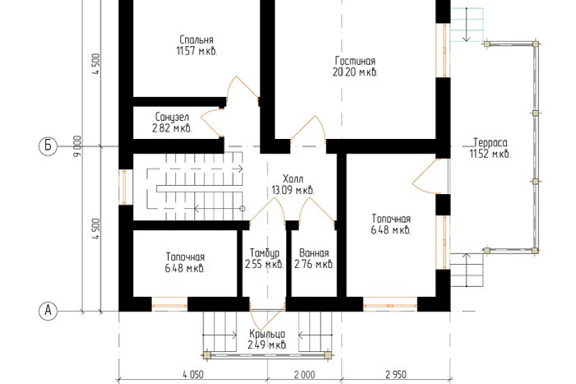 Брусовой дом №1