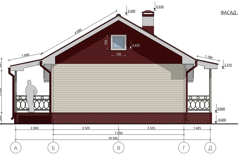 Дом-каркас-14000х10650-1эт-АР