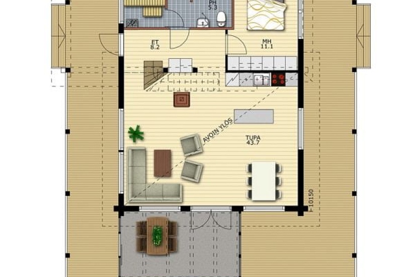 Дом из бруса Башнефть 100