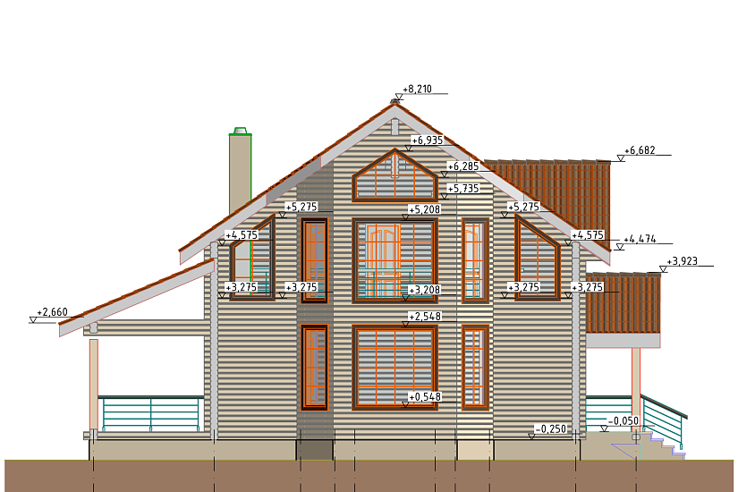Дом-брус190мм-9850х13500мм-АР
