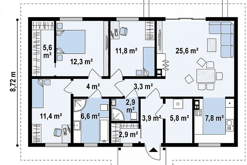 ДОМ ИЗ ГАЗОБЕТОНА ГД-104а