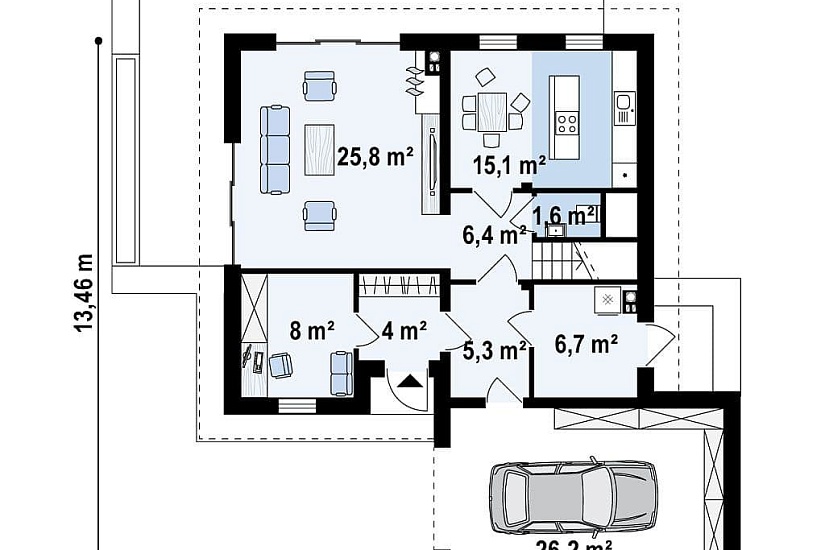 ДОМ ИЗ ГАЗОБЕТОНА ГД-164г