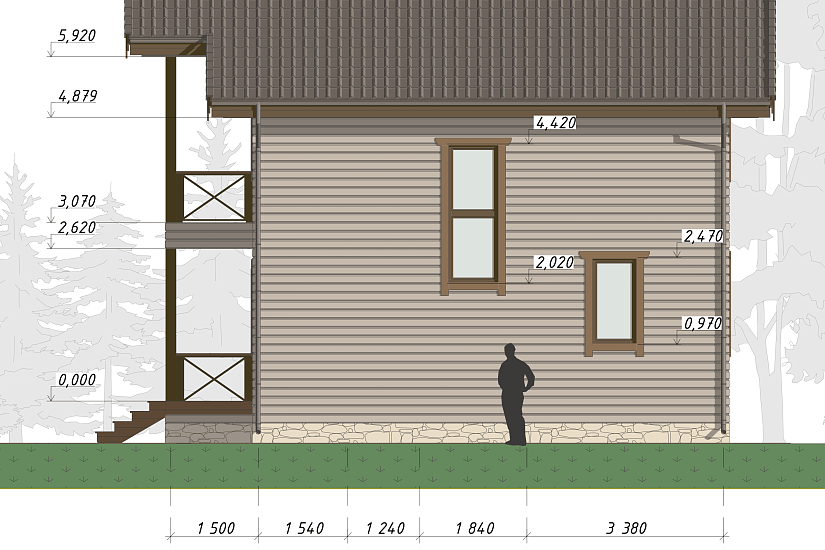 Дом-брус200х150мм-8000х9500мм-1,5эт-АР Дом-брус200х150мм-8000х9500мм-1,5эт-АР