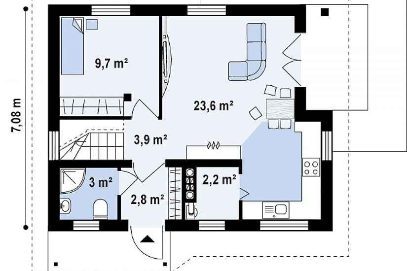 Каркасный дом КД-92-1