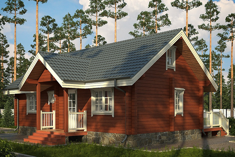 Проект дома из бруса №358