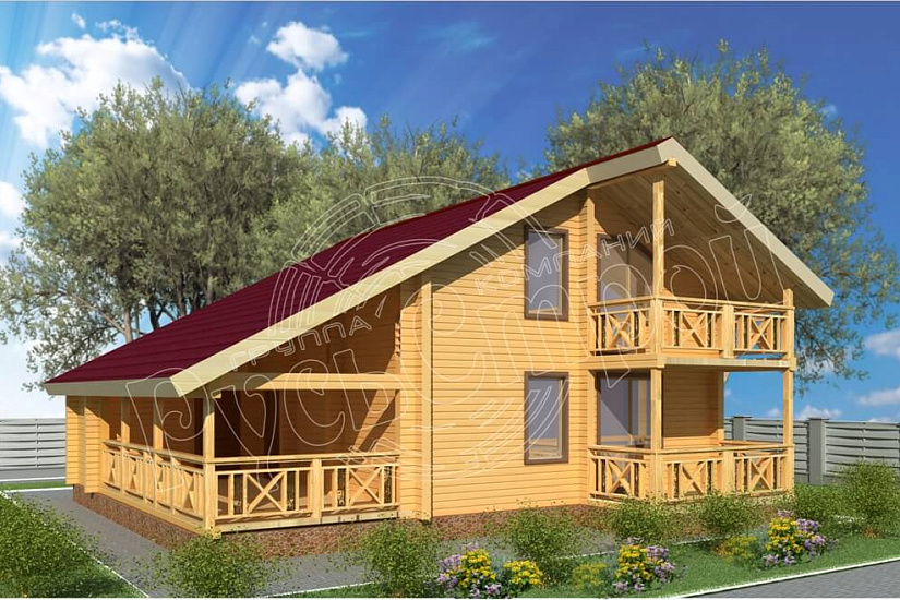 ПРОЕКТ Д-29 ДОМ ИЗ ПРОФИЛИРОВАННОГО БРУСА