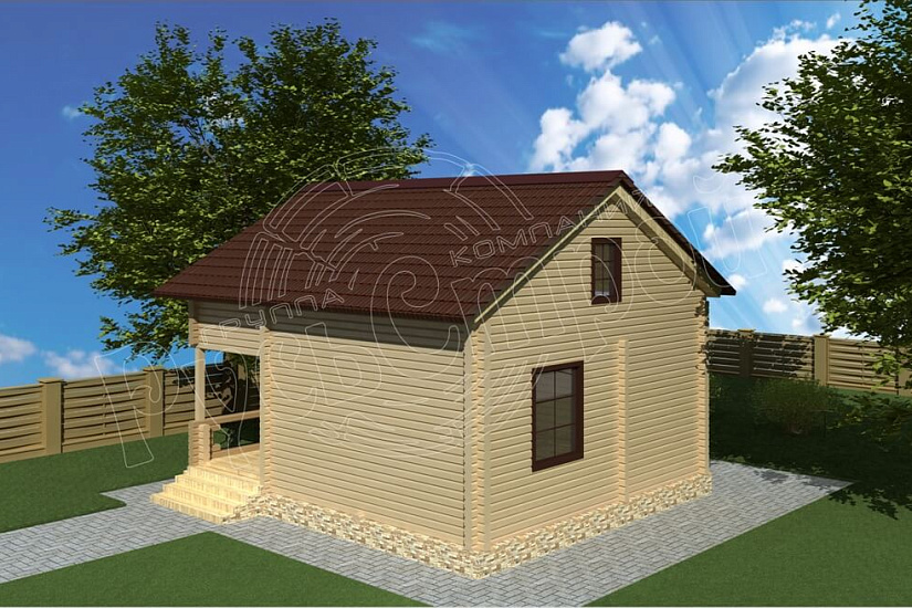 ПРОЕКТ Б-24 БАНЯ ИЗ ПРОФИЛИРОВАННОГО БРУСА