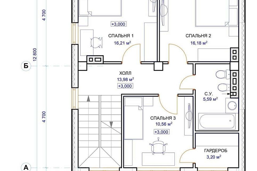Дом-блочный-7400х12800-2эт-АР
