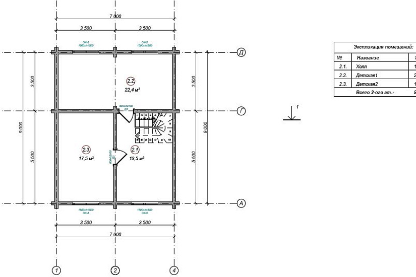 Проект дома из бруса №822 Проект дома из бруса №822