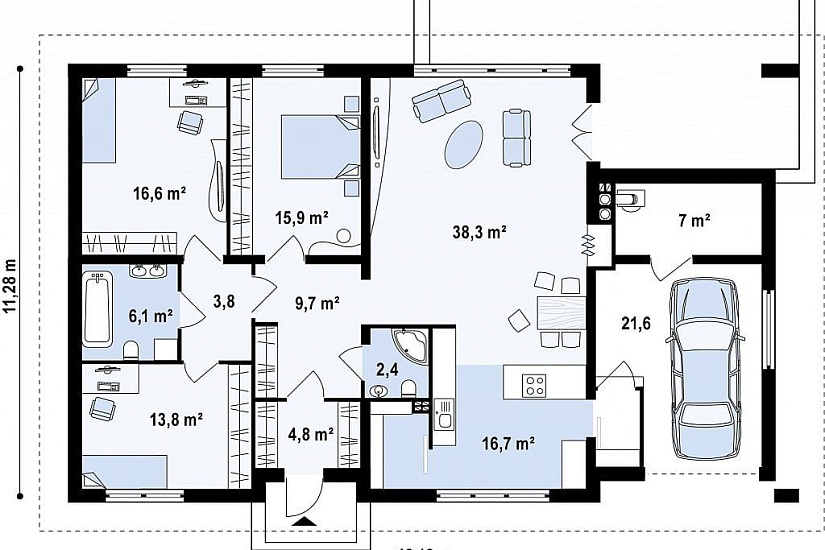 ДОМ ИЗ ГАЗОБЕТОНА ГД-157