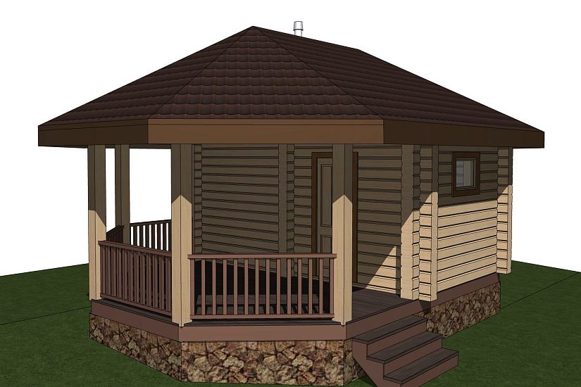 Баня-бревно-5000х8000-ЭП