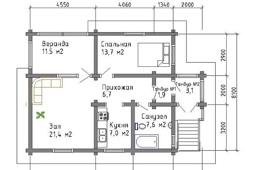 Жилой коттедж №3