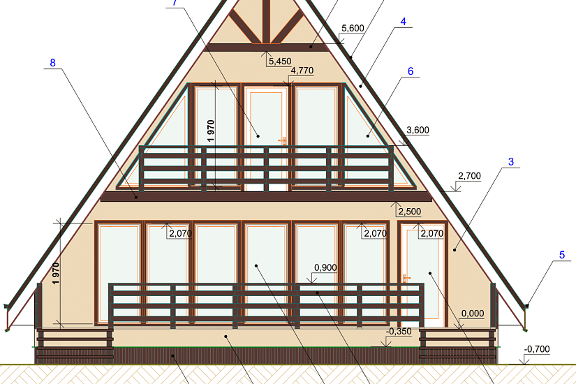 Дом-каркас-9000х6000мм-2 эт.-АР Дом-каркас-9000х6000мм-2 эт.-АР