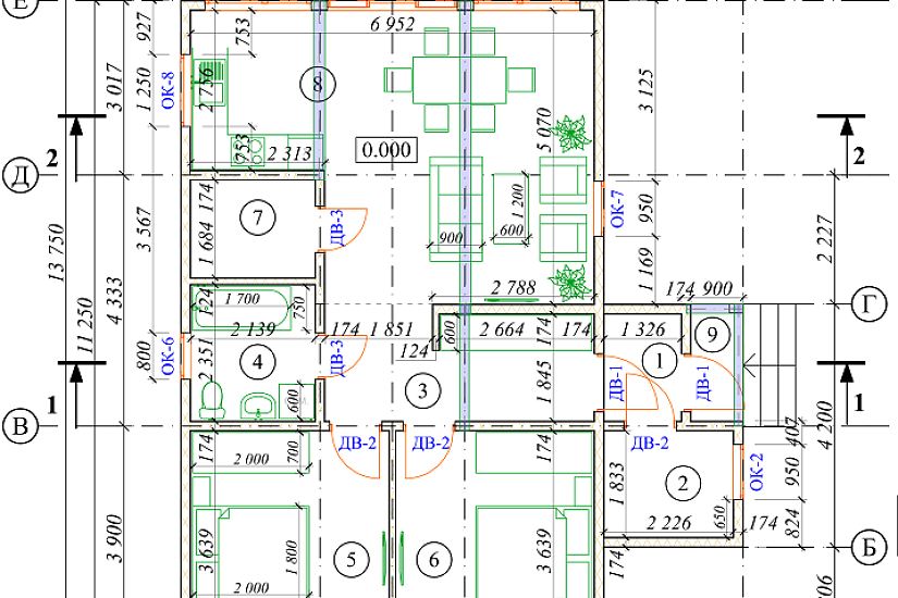 Дом-каркасно-щитовой-1этаж-9700х13750-ЭП
